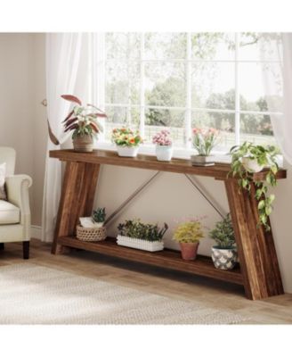 70.9 Inches Extra Long Sofa Table Behind Couch, Industrial Entry Console Table with Storage for Hallway, Entryway, Living Room