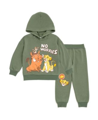 Boys Lion King Fleece Pullover Hoodie and Pants Outfit Set to (18 Months - 10-12)