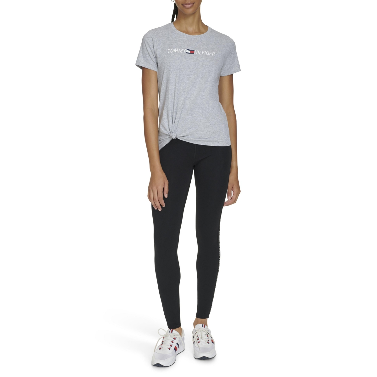 Tommy Hilfiger Women's Knot Front Logo T-Shirt