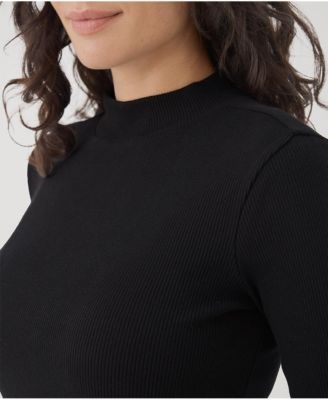 Women's Organic Cotton Favorite Rib Mockneck Top