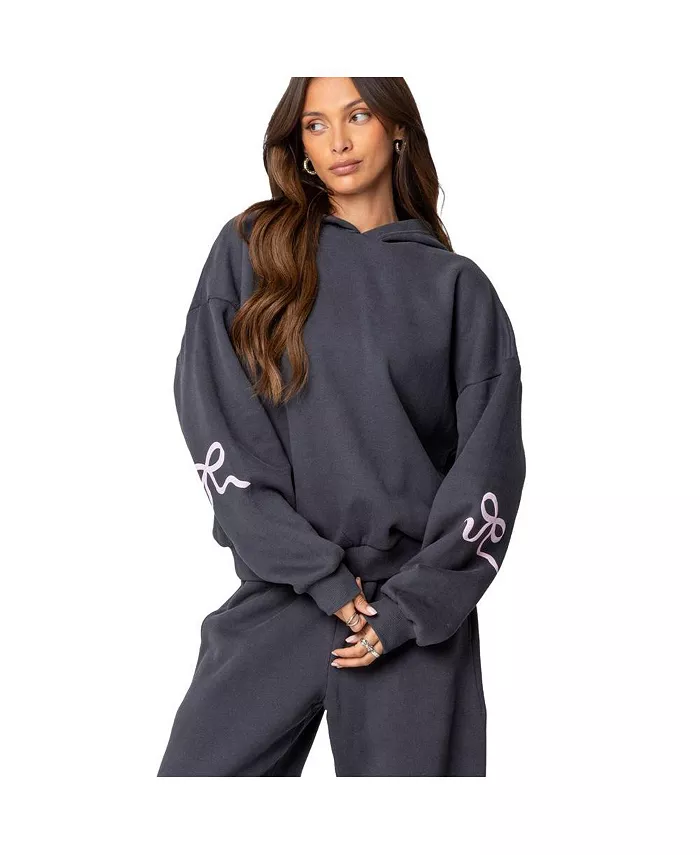 Womens Bonney Bow Detail Hoodie - thumbnail 9