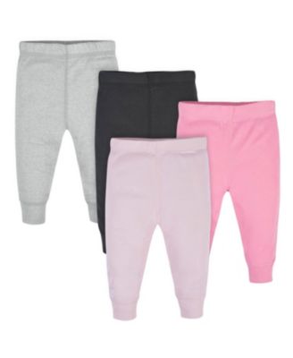 Baby Girls Active Pants, 4 Pack