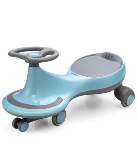 Детская игрушка Gymax Wiggle Car 27"L x 12"W x 14"H with Flashing Wheels Ride-On Toy, 110 lb. Capacity, Ages 2+, цвет: Серый