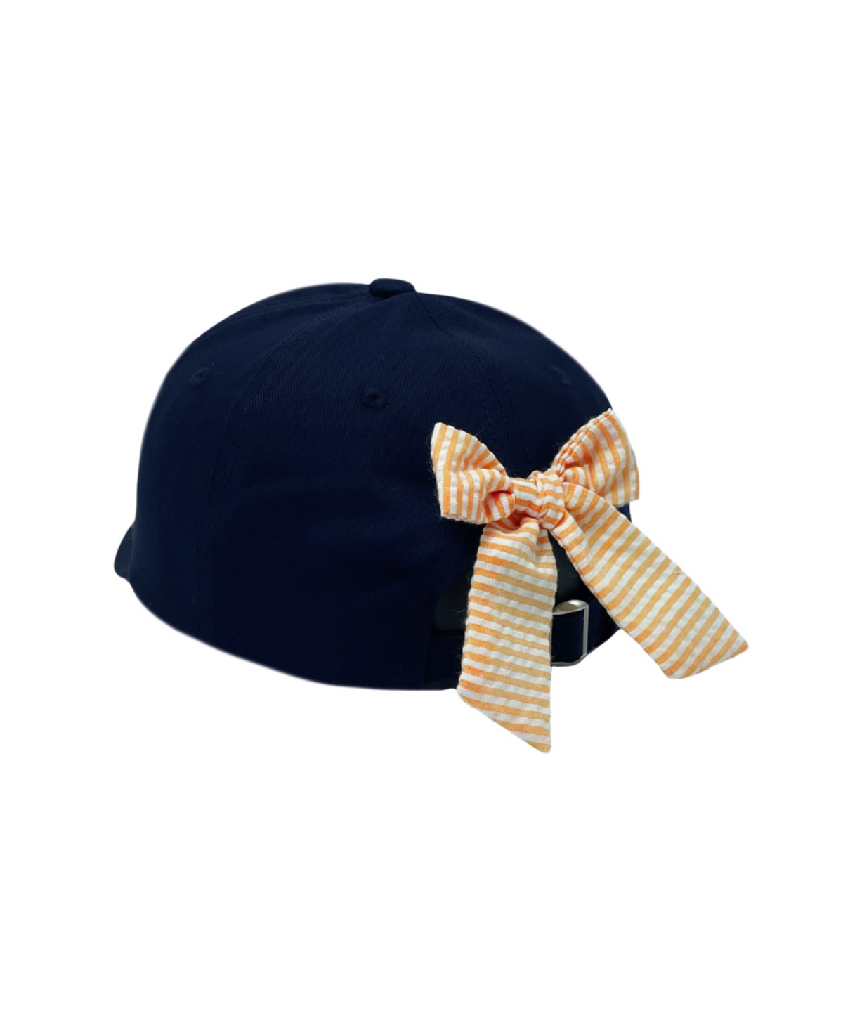 Bits & Bows Girls' Officially Licensed Auburn Bow Baseball Hat -white
