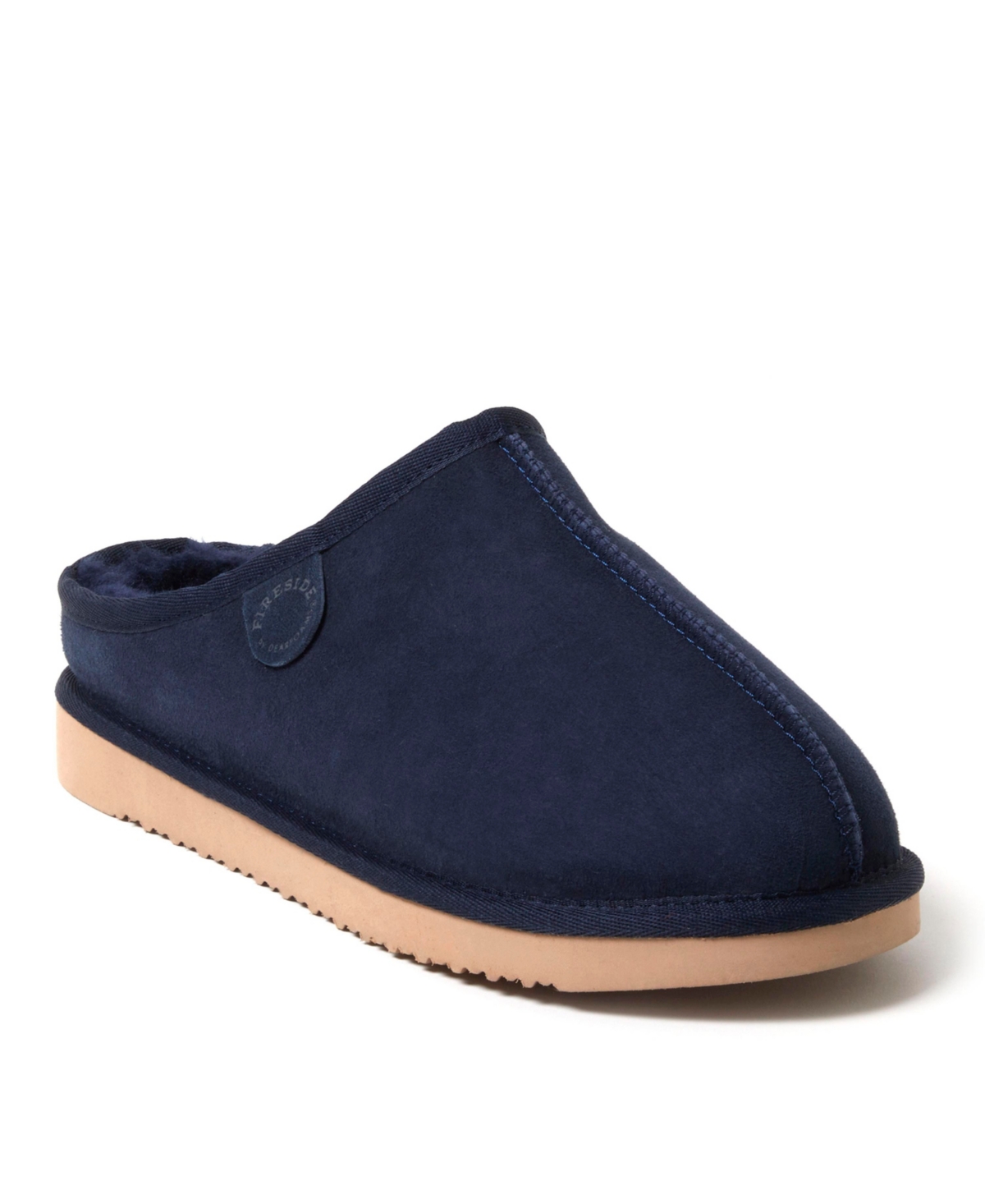 Men's Fireside By Grafton Genuine Shearling Clog Slipper - Navy
