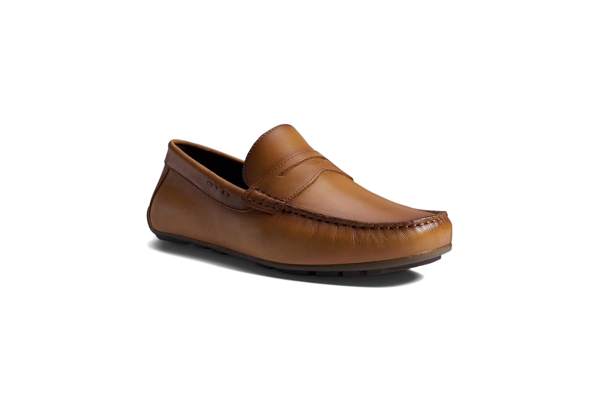 Men's Nebraska Slip On Penny Loafers - Havana nobuck