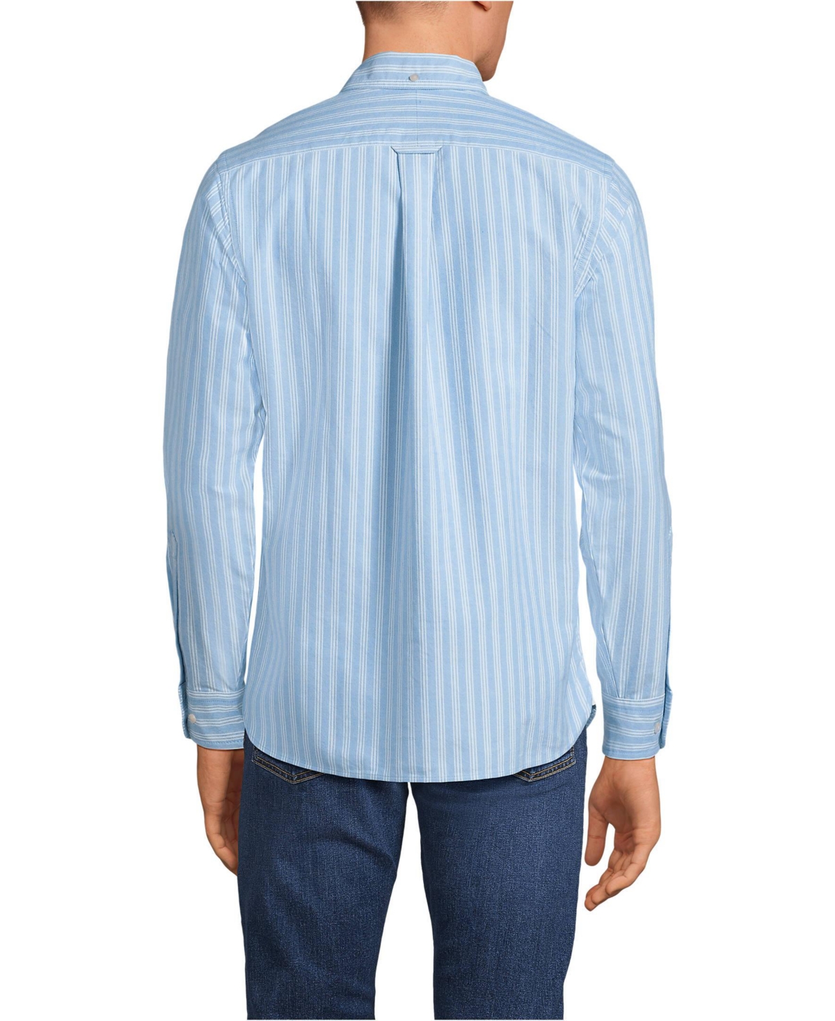 Lands' End Men's Tailored Fit Long Sleeve Sail Rigger Oxford Shirt