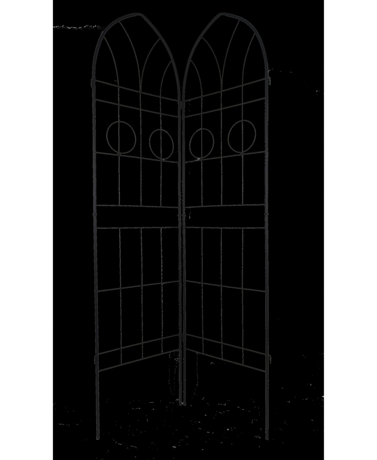 Slickblue 2-Pack Metal Garden Trellis – 78.7'' x 19.7'', RustproofTrellis for Climbing Plants and Outdoor Flower Support - Black