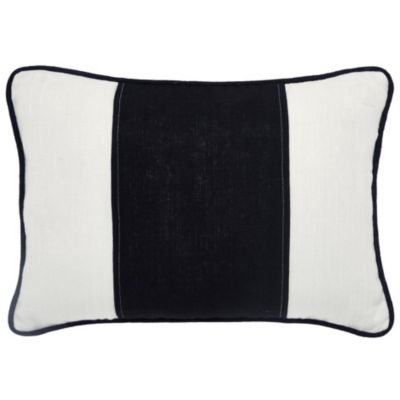 Maya Linen Stripe Lumbar Throw Pillow Covers, 14"x 20", Set of 2