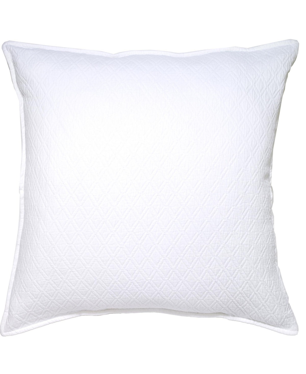 Indi Matelasse, Euro Sham, White - White