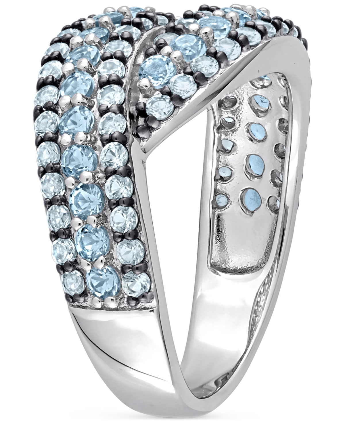 Macy's Amethyst (4/5 Ct. T.w.) & Rose De France (3/4 Ct. T.w.) Swirl Ring In Sterling Silver (also Availabl In Blue Topaz