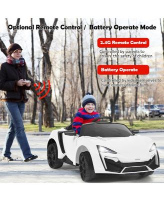 12V Kids Ride On Car 2.4G RC Electric Vehicle w/ Lights MP3 Openable Doors