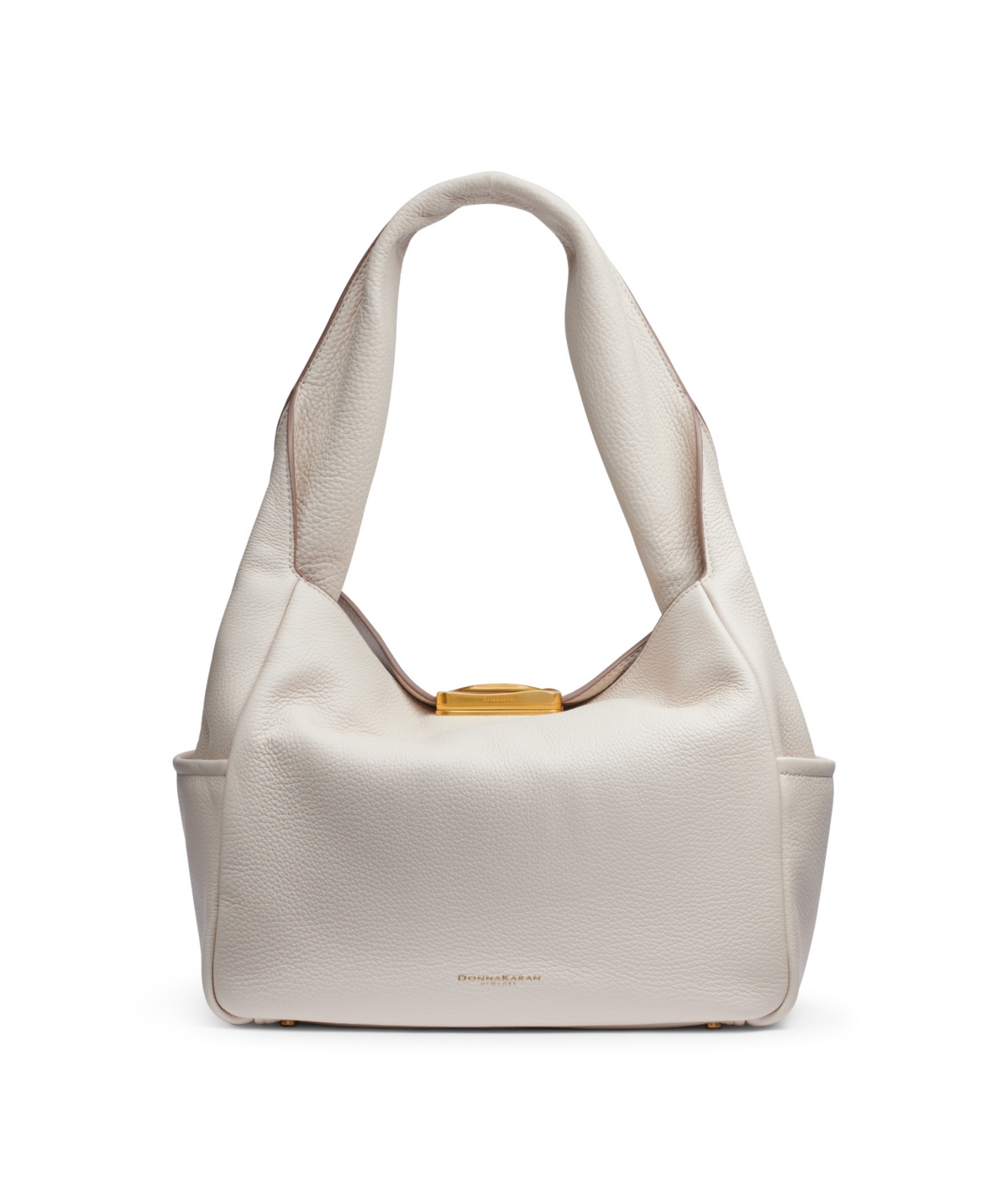 Amagansett Soft-Rolled Leather Shoulder with Sculpted Magnet Closure - Black/gold