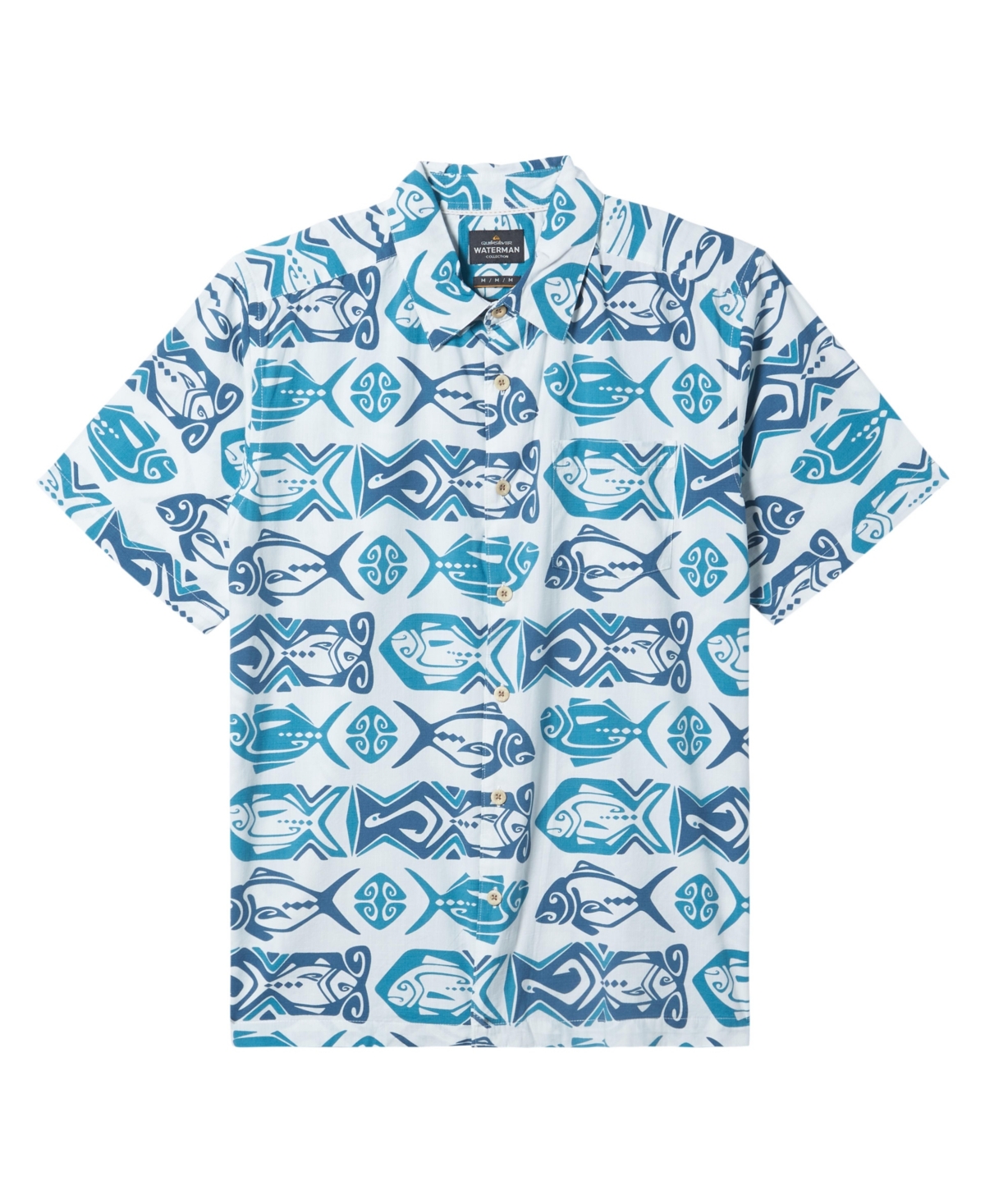 Men's Band O Fish Short Sleeve Shirt - White Print 4