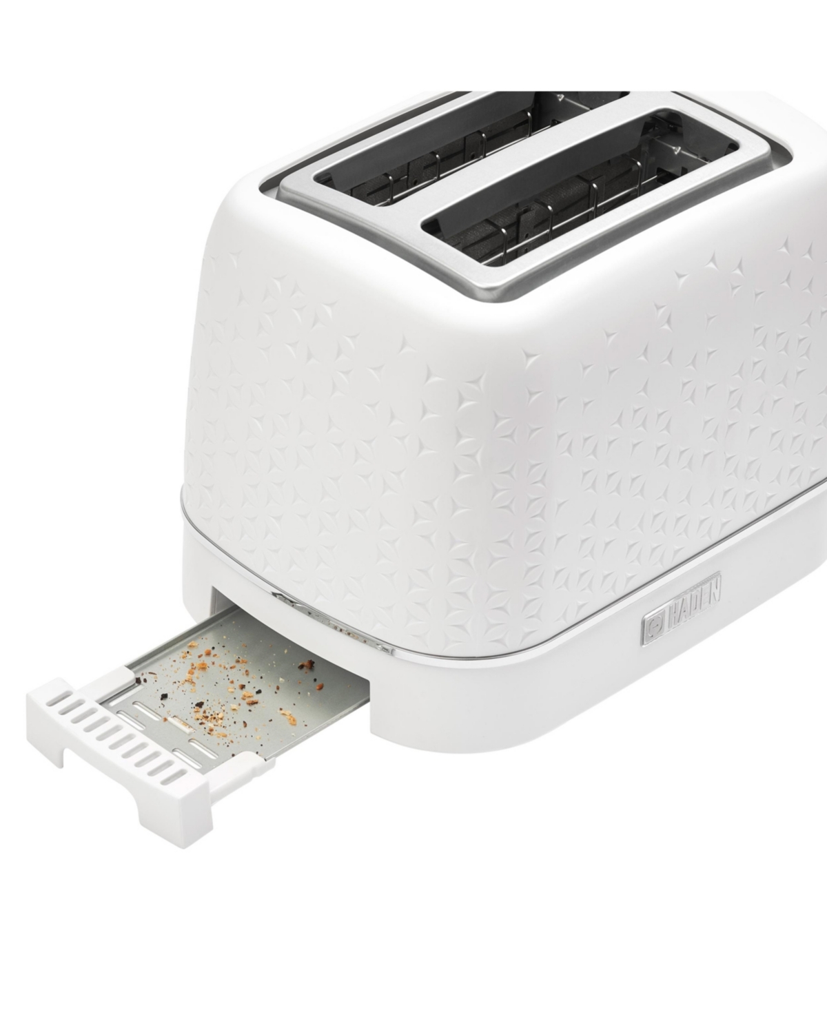 Haden Starbeck 2-slice Wide Slot Toaster In Bright White,chrome