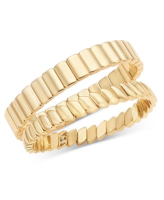 On 34th - 2-Pc. Set Rectangle Link Stretch Bracelets