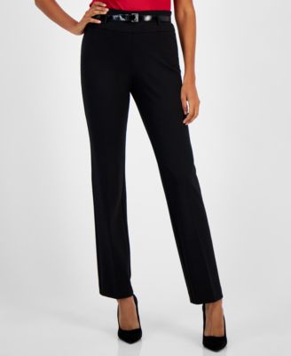 Kasper - Women's Compression High-Rise Belted Bootcut Pants