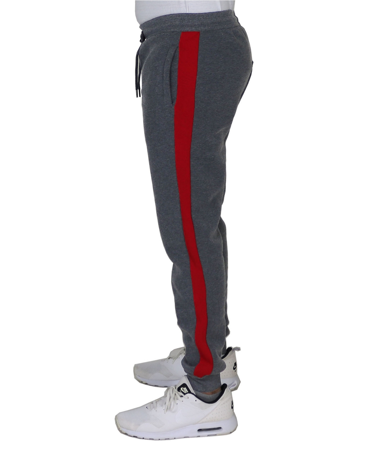 Galaxy By Harvic Men's Modern Fit Fleece-Lined Jogger Sweatpants -Red
