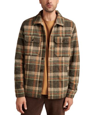 Lucky Brand - Men's Plaid Button Front Long Sleeve Shirt Jacket