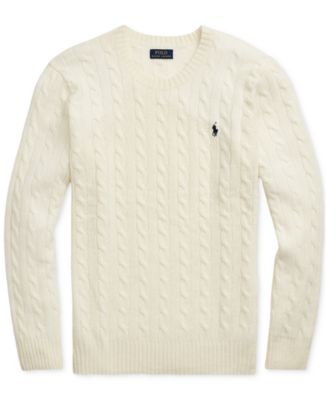 Men's Big & Tall Cable-Knit Wool-Cashmere Sweater