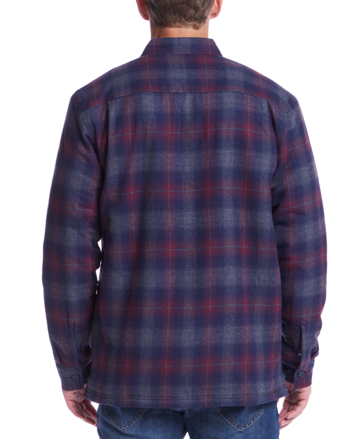 Weatherproof Vintage Men's Sherpa-Lined Flannel Shirt Jacket