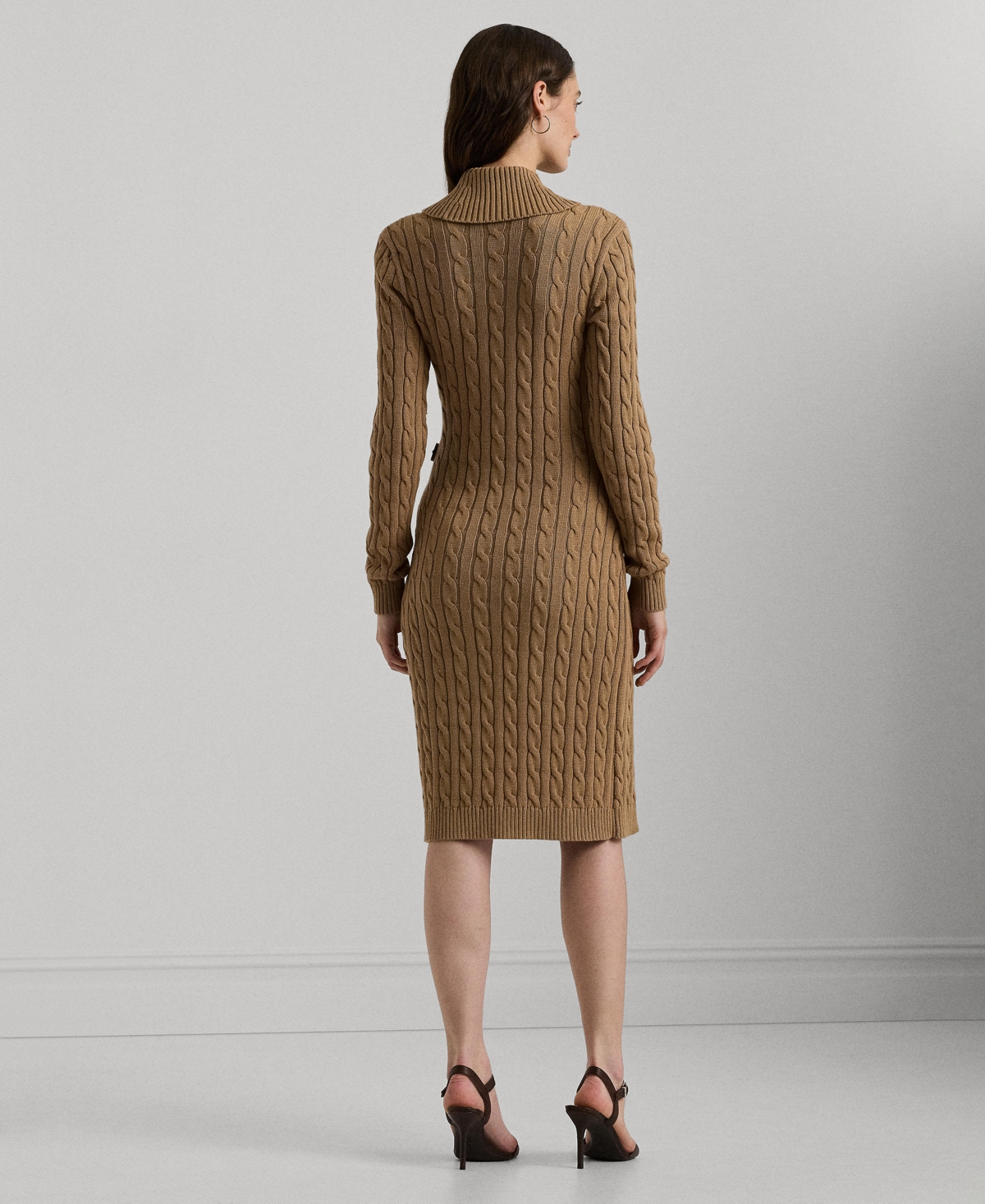 Lauren Ralph Lauren Women's Cable-Knit Buckle-Trim Sweater Dress