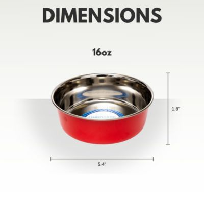 Set of 2 Heavy Gauge Stainless Steel Dog Bowls - Non-Skid, Durable & Rust-Resistant, Perfect for Food & Water