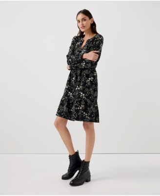 Women's Organic Cotton Cafe Crepe Tiered Dress