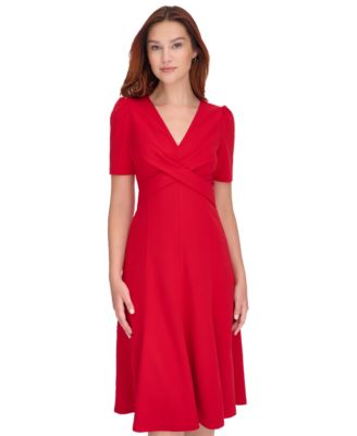 Women's Crisscross Fit & Flare Dress
