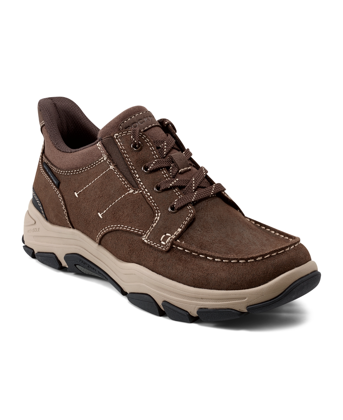 Men's Ronan Step Activated Lace-Up Casual Sneakers - Dark Brown Suede