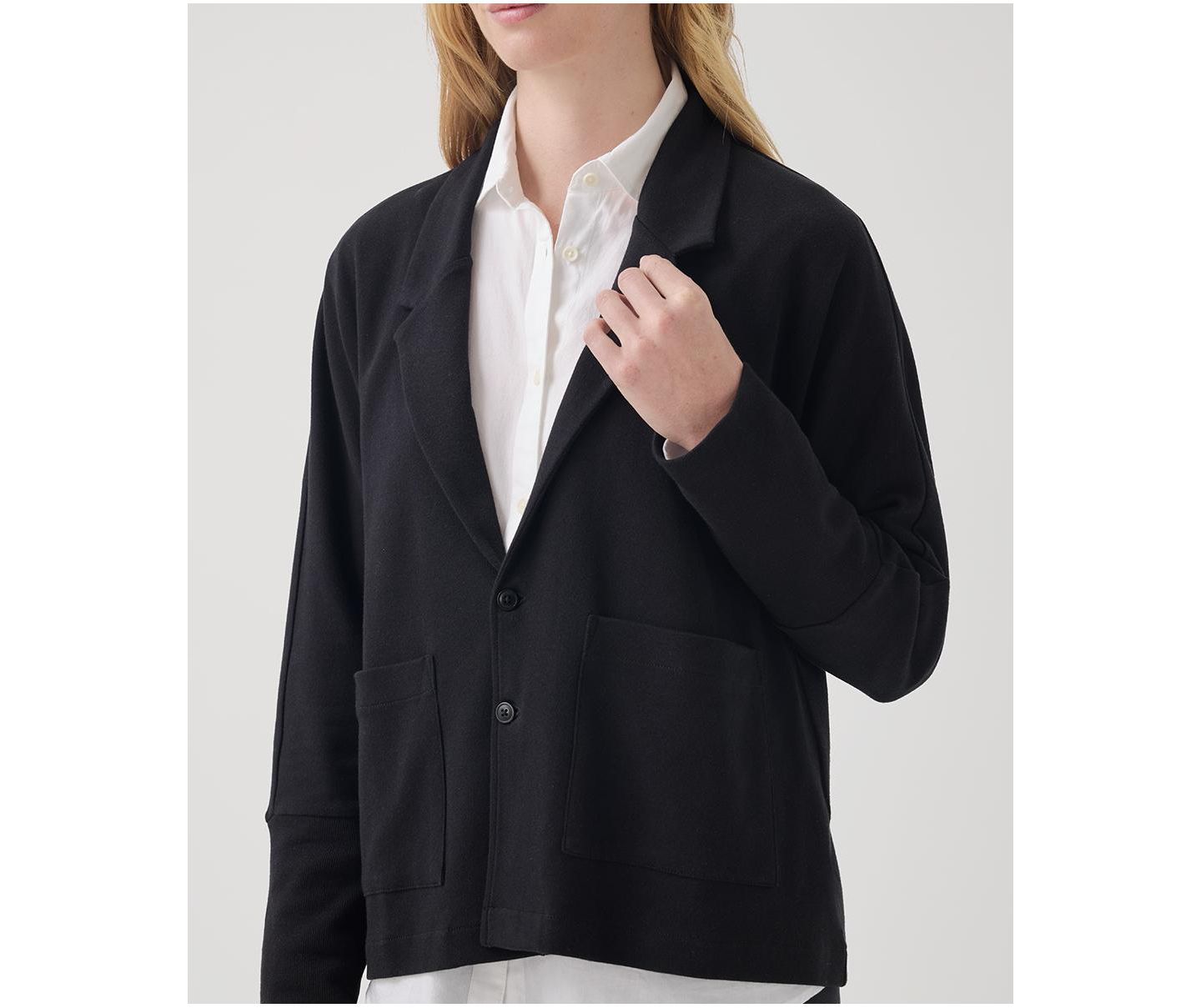 Женский пиджак Pact Organic Cotton Airplane Relaxed Blazer, цвет: Чёрный — фото 6