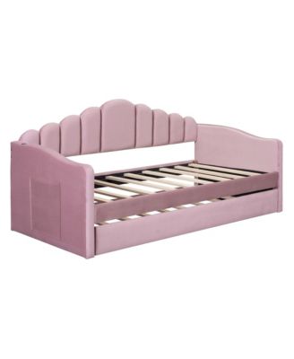 Twin Size Upholstered Daybed with Trundle – Versatile Bed for Extra Sleeping Space