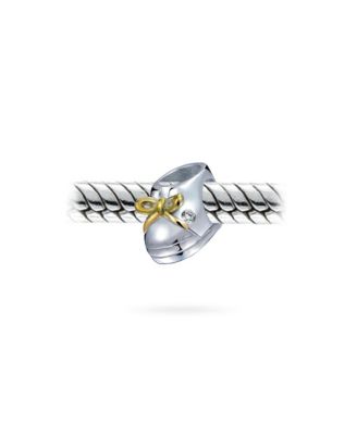 Блестящие ювелирные изделия, Пинетки для маленьких ботиночек, Очаровательные бусины, Материнское позолоченное Стерлинговое Серебро