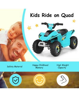 6V Kids Electric Quad ATV 4 Wheels Ride On Toy Toddlers Forward & Reverse Red