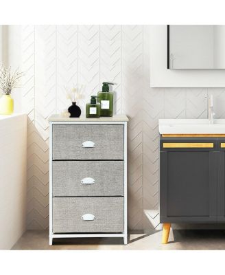 3 Drawer Nightstand Side Table Storage Tower Dresser Chest Home Office Furniture