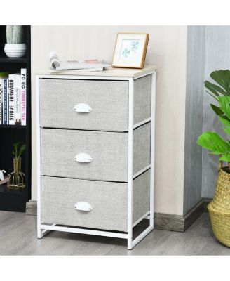 3 Drawer Nightstand Side Table Storage Tower Dresser Chest Home Office Furniture
