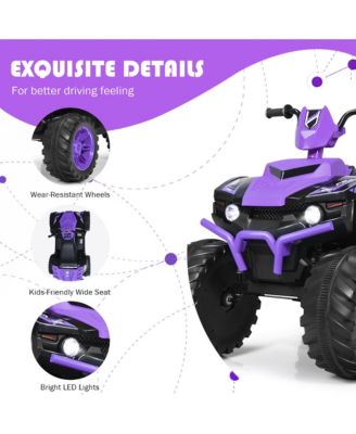 12V Kids 4-Wheeler ATV Quad Ride On Car w/ LED Lights Music USB