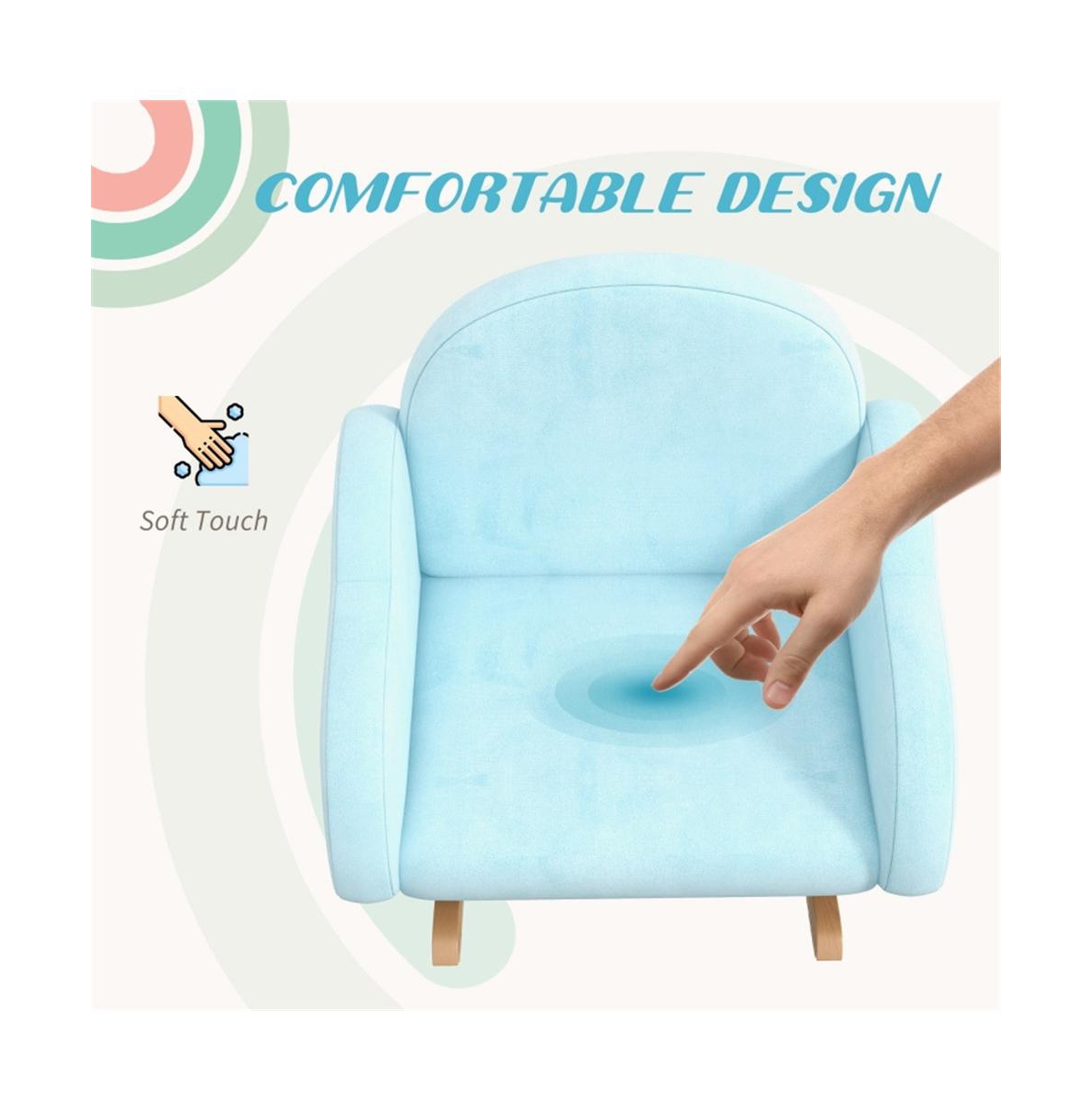 Slickblue Kids' Rocker Armchair Fun and Comfortable Seating for Children - Natural