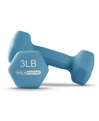 3, 5, 8, 10, 12 & 15 Pound Neoprene Dumbbell Weight Set w/Storage Rack