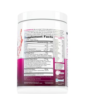 Multi Collagen Burn Hydrolyzed Collagen Peptides Powder with Types I II III V X, Supports Weight Loss, Strawberry Lemonade, Vitauthority, 30 servings