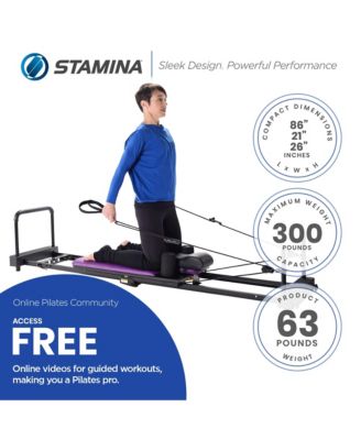 Stamina 55-4379 AeroPilates Reformer Plus Whole Body Resistance Workout System