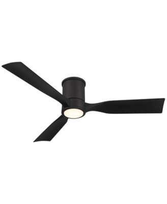 56" Keel Indoor Outdoor Ceiling Fan 3 Blade LED Light Remote Control Matte Black Finish Bedroom Hugger Damp Rated