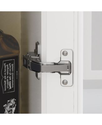 5-Shelf White Wood Corner Standard Bookcase with Adjustable Shelves