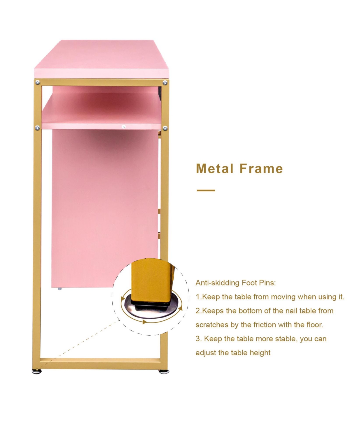Slickblue Computer Desk with 2 Drawers and 1 Door for Office Storage and Organization