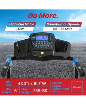 Домашний тренажерный зал SereneLife с беговой дорожкой для фитнеса с Bluetooth и MP3-плеером