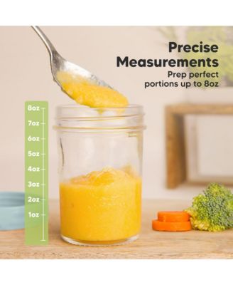 4pk Prep Baby Food Storage Containers, Leak-Proof, BPA Free Glass Baby Food Jars for Feeding