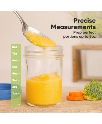 4pk Prep Baby Food Storage Containers, Leak-Proof, BPA Free Glass Baby Food Jars for Feeding