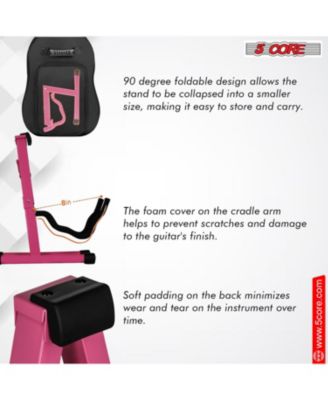 Double Guitar Stand Floor Adjustable Heavy Duty A Frame Folding Acoustic Electric Bass Mandolin Banjo Violin Holder Stands