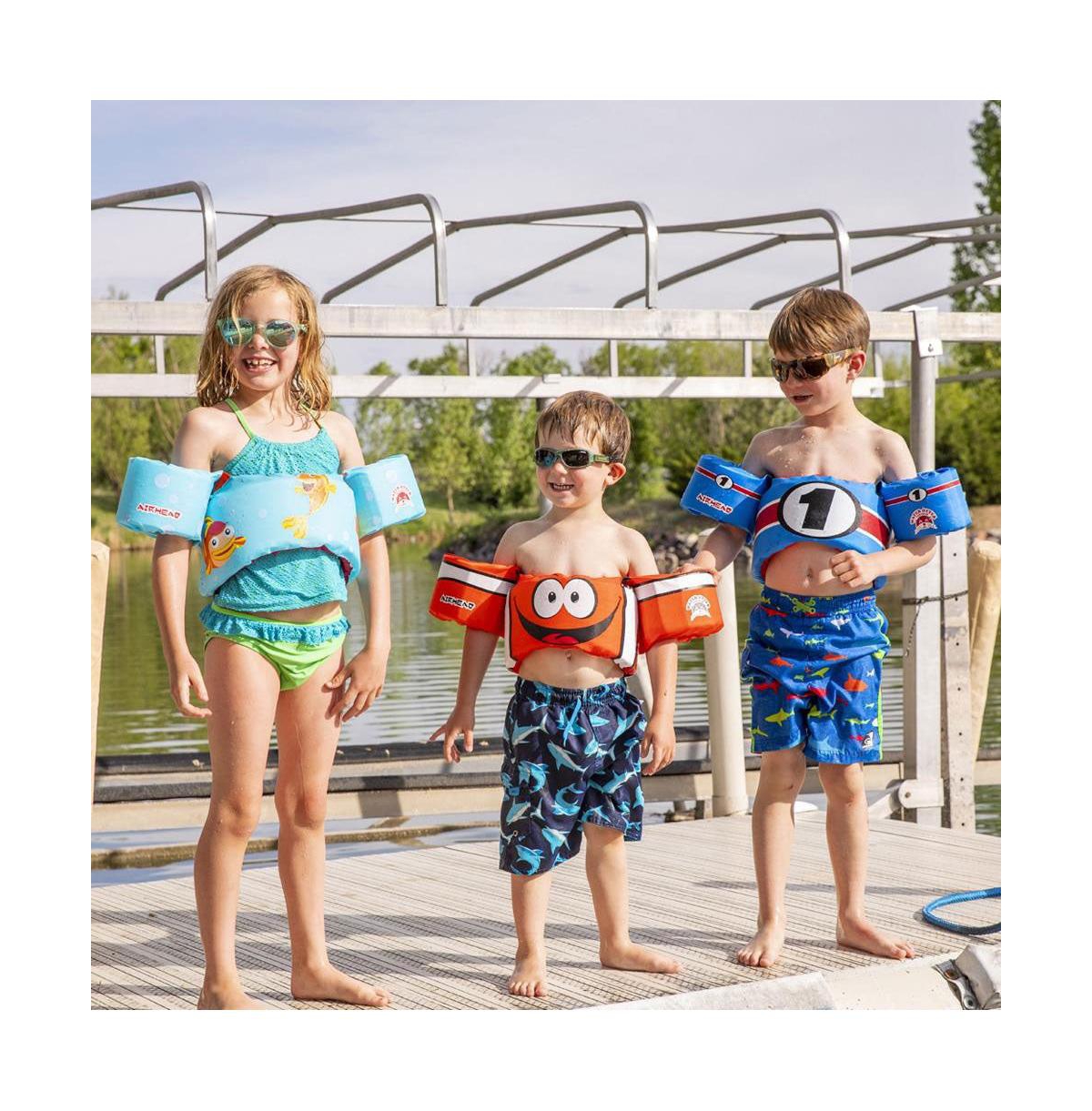 Airhead Water Otter Elite Kids Child Life Jacket Vest with Arm Bands, Treasure