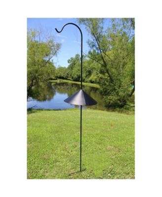 92 Inch Shepherd's Hook Premium Metal Garden Plant Hanger, Black (3 Pack